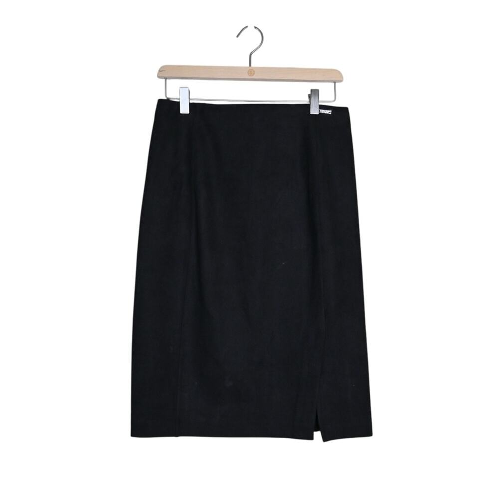 Ivanka Trump Womens S Black Faux Suede Pencil Mini Skirt